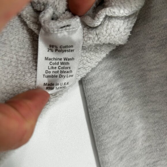 JOAH BROWN *Flawed* Heather Gray Cropped Half Zip Sweater Size Small / Medium - Picture 7 of 9